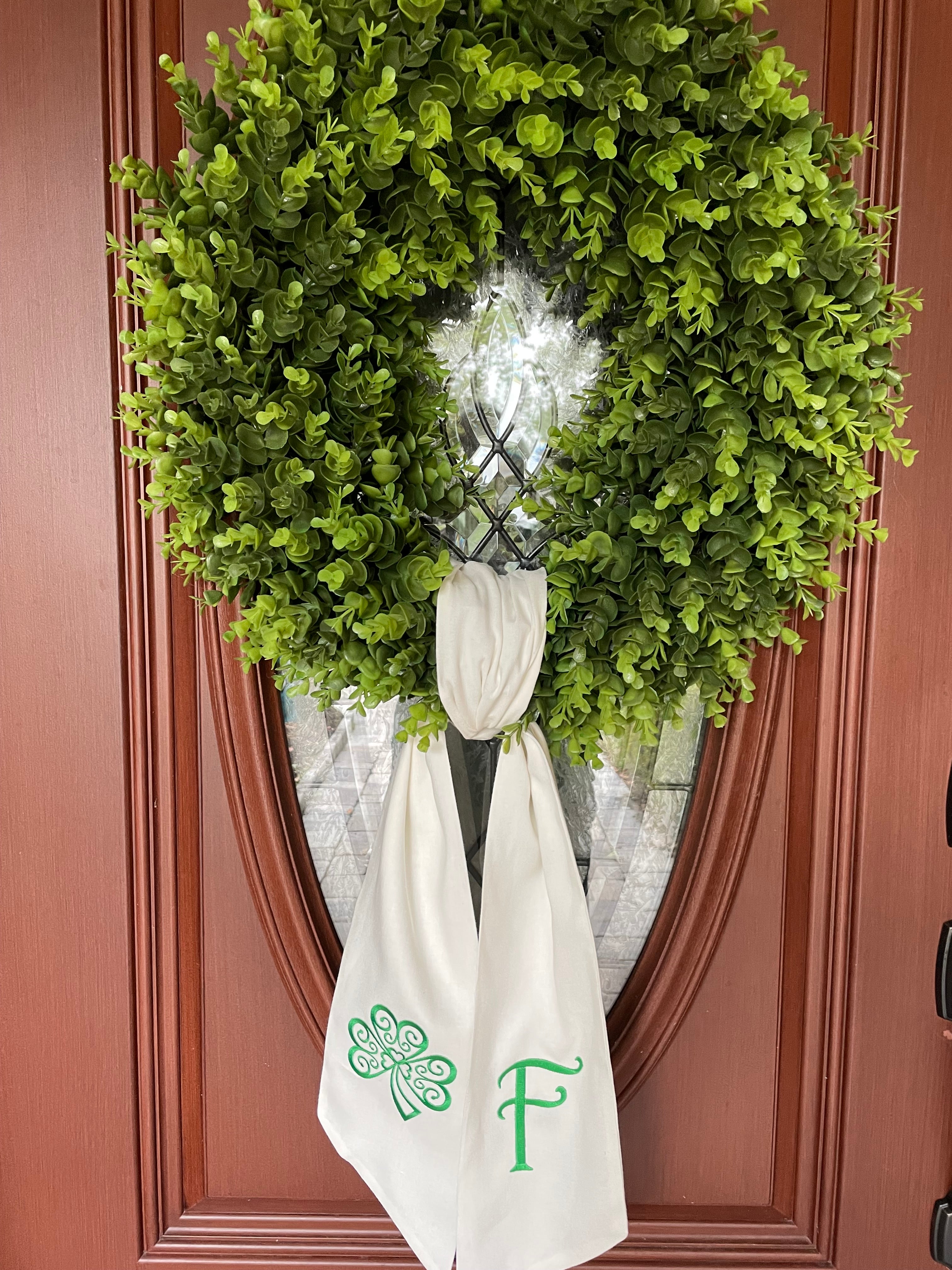 St. Patrick's Day Personalized, Embroidered Wreath Sash