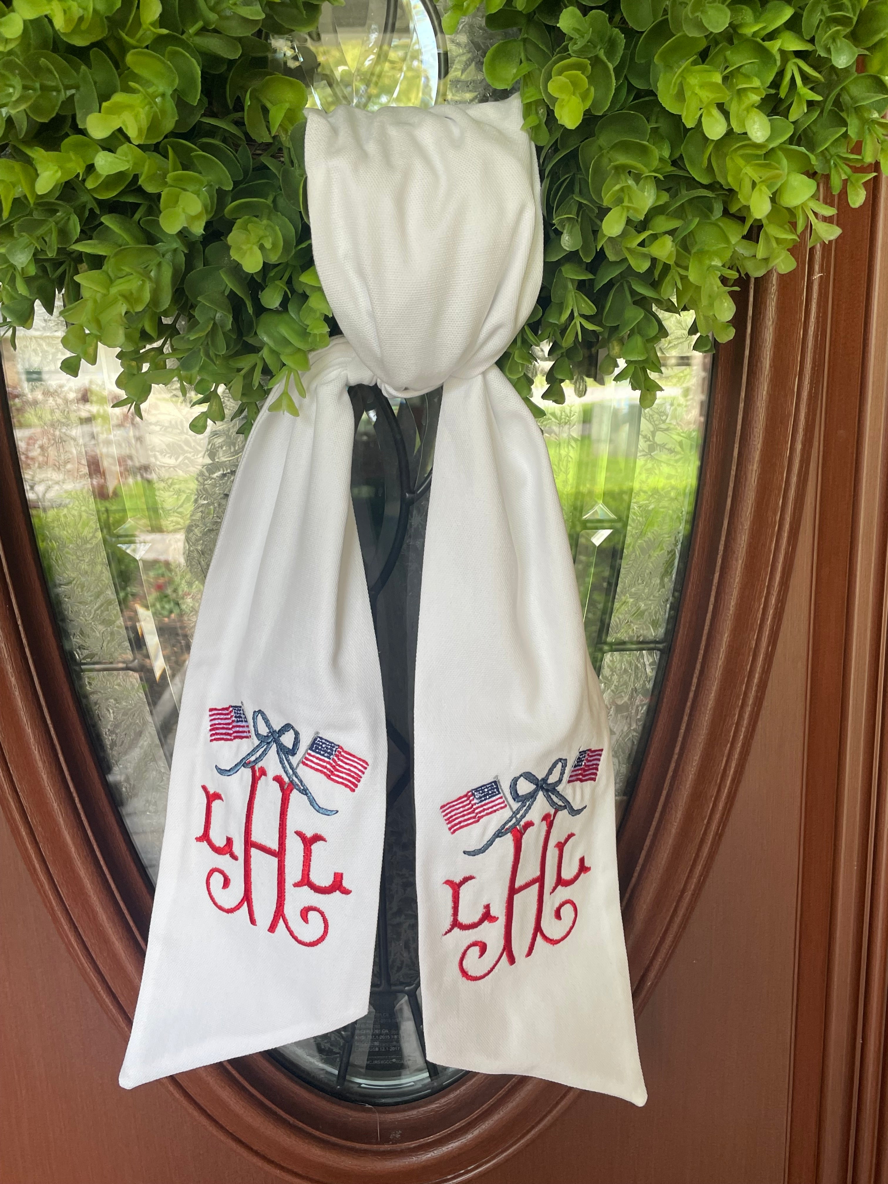 Personalized Patriotic Wreath Sash