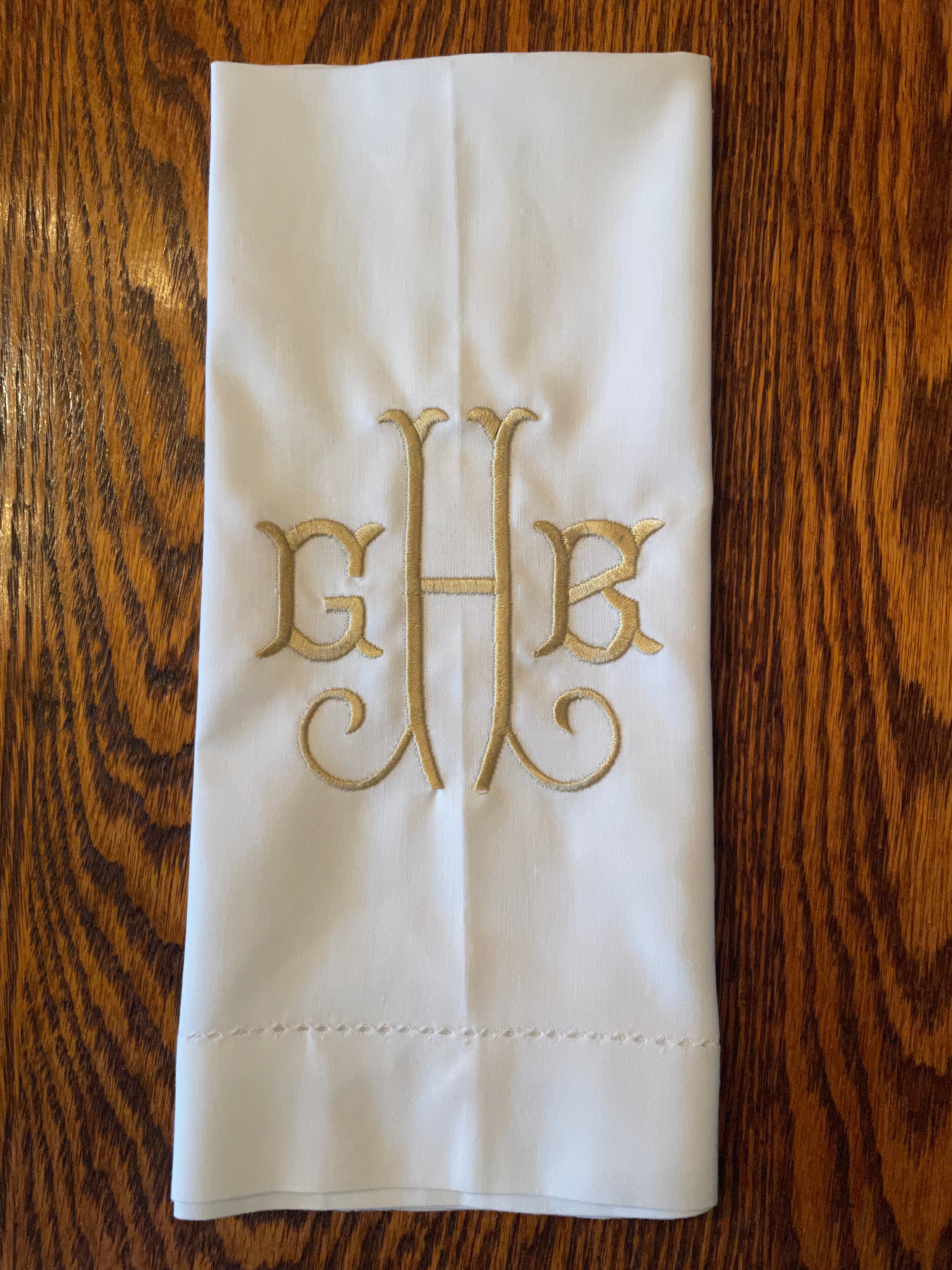 Personalized, Embroidered Linen Towel