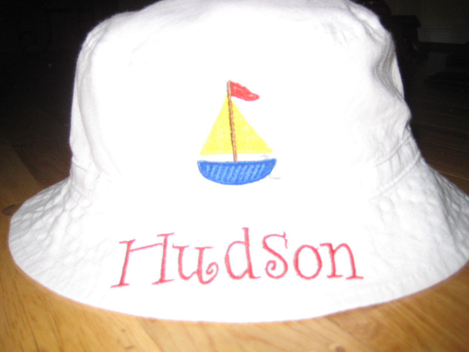 Personalized, Embroidered Boat Sun Hat