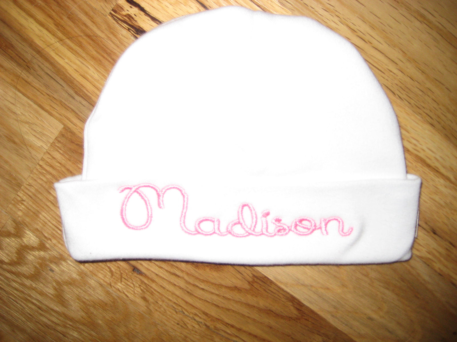 Personalized, Embroidered Newborn Hat
