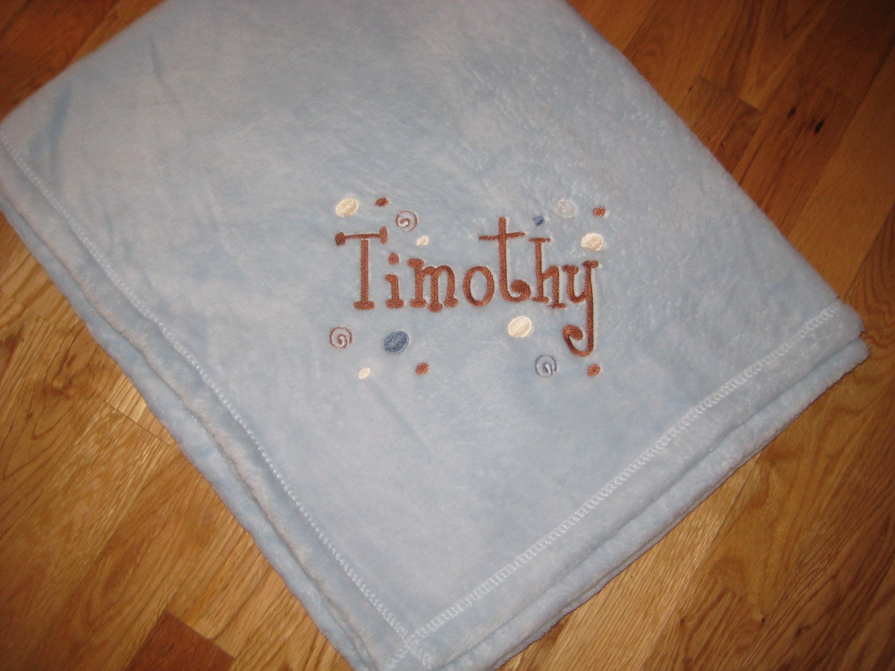 Personalized, Embroidered Fleece Baby Blanket