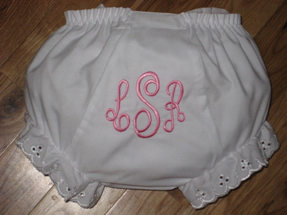 Personalized, Embroidered Baby Bloomers