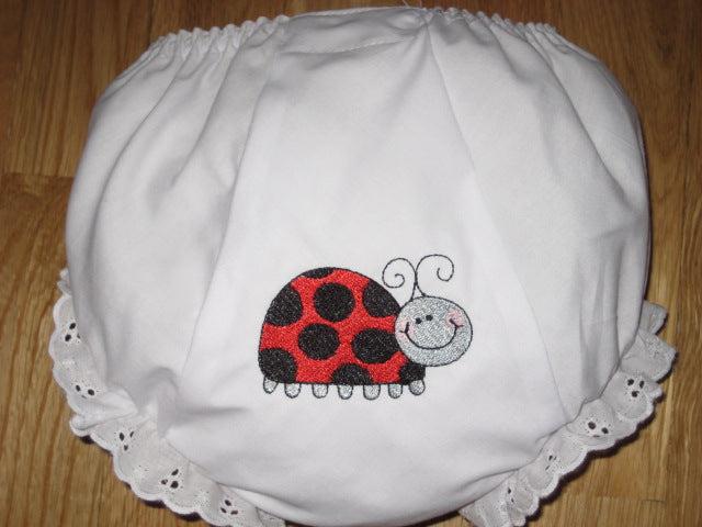 Embroidered Ladybug Diaper Dover