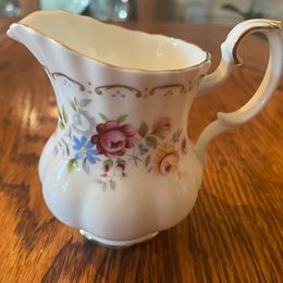 Vintage Royal Albert Jubilee Rose Pattern Creamer - Bone China - Made in England