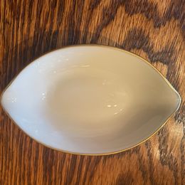Vintage Lenox China Ashtray - Off White Trimmed With 24 K Gold