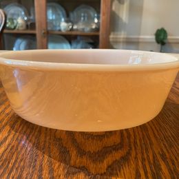 Vintage Fire King Peach Luster Casserole Dish - 1.5 Quart