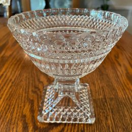 Vintage, Beautiful Lead Crystal Pedestal Bowl - Approximately 6 Inches Tall