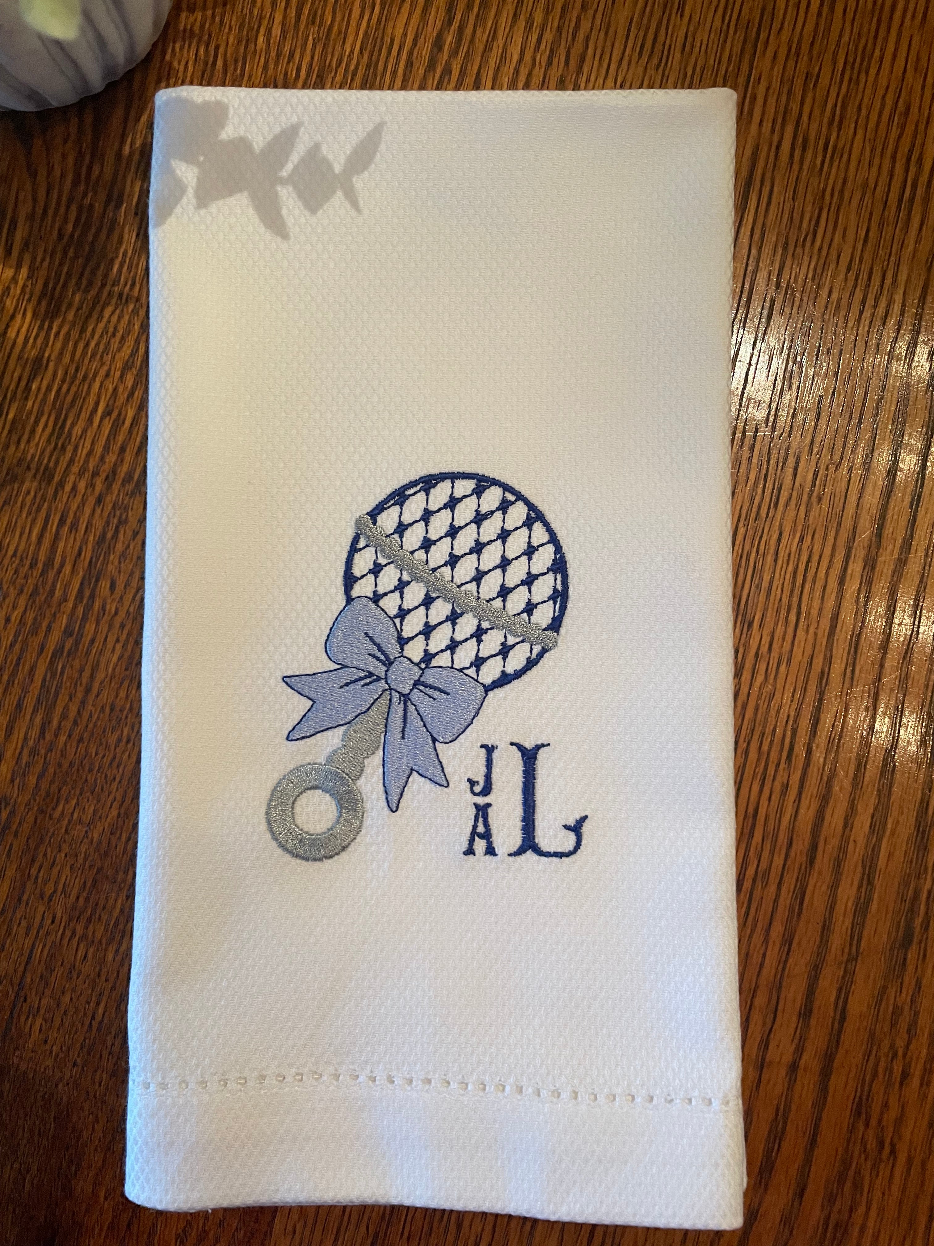 Personalized Chinoiserie Baby Rattle Available in Blue or Pink