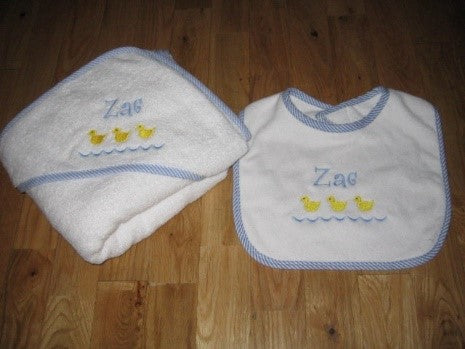 Personalize, Embroidered Baby Gift Set