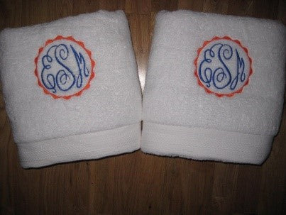Embroidered Personalized Bath Towel Set